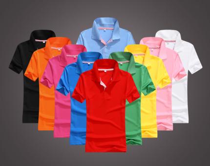 男女門襟格子布撞色款式，時尚POLO衫定制生產(chǎn)