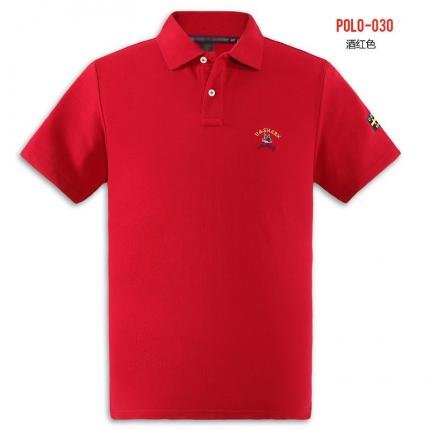 【定制】酒紅色商務POLO衫男士經(jīng)典款式印制